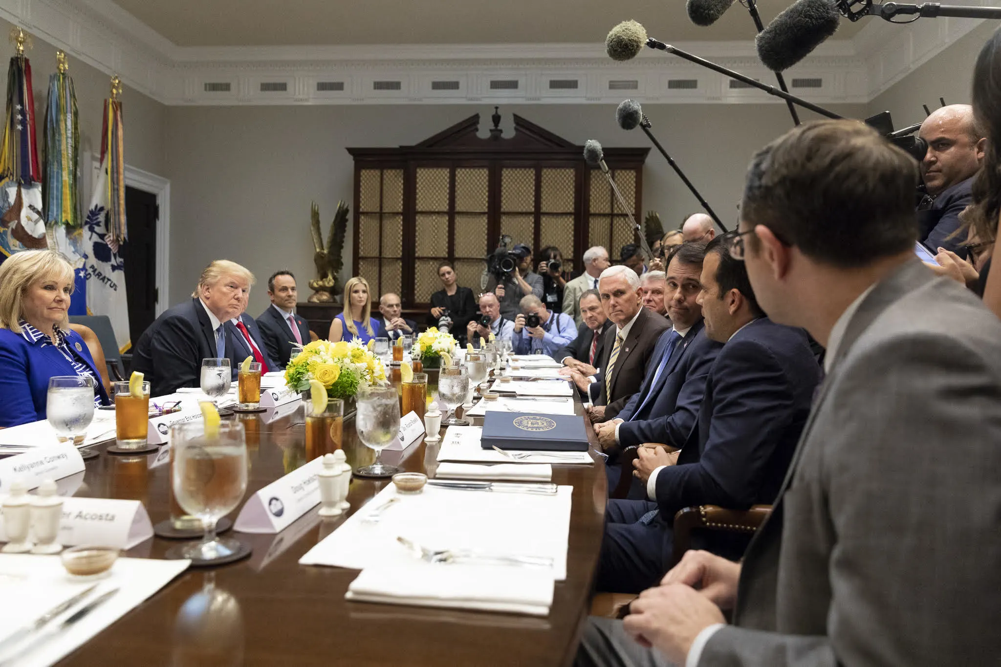 Ricardo Rossello meeting with U.S. Governors and President Trump in 2018
